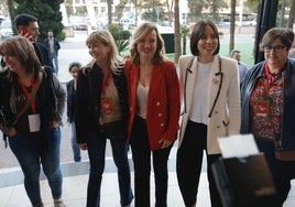 La ministra Pilar Alegria, junto a Diana Morant, este viernes en Benicàssim.