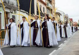 Procesion del Domingo de Ramos en los barrios del Marítimo.