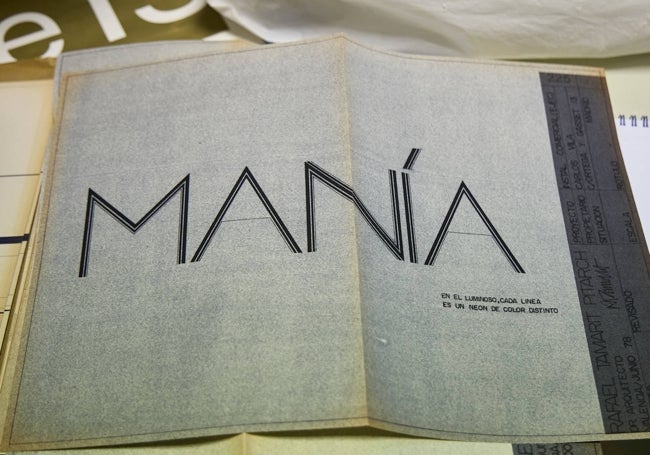 Diseño para el rótulo de la mítica tienda de moda Manía.