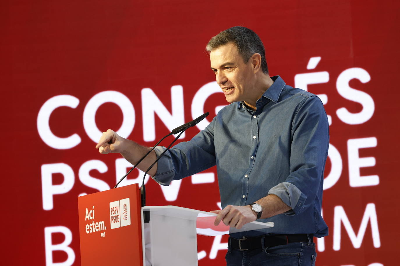 Pedro Sánchez cierra el congreso del PSPV junto a Diana Morant