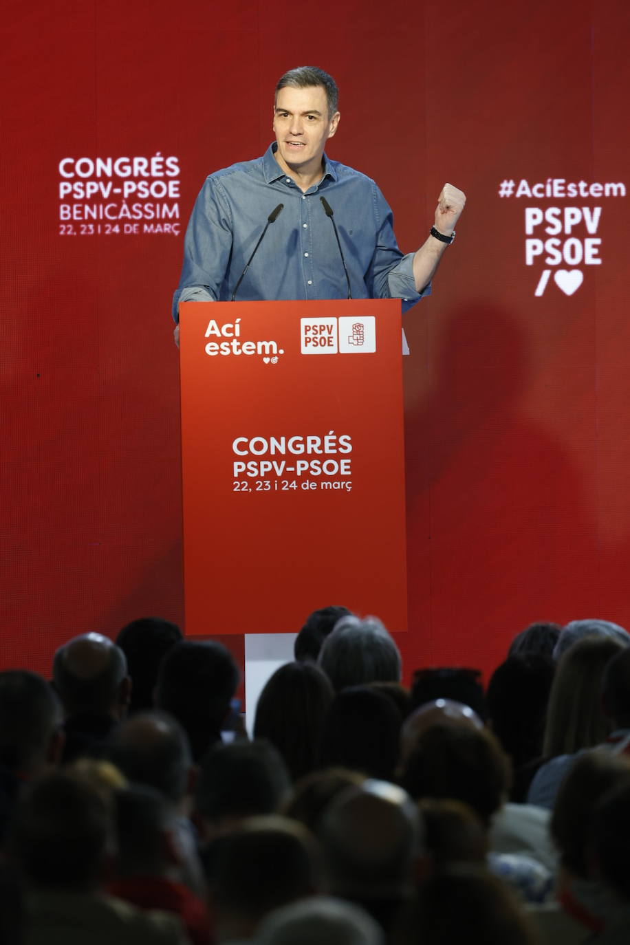 Pedro Sánchez cierra el congreso del PSPV junto a Diana Morant