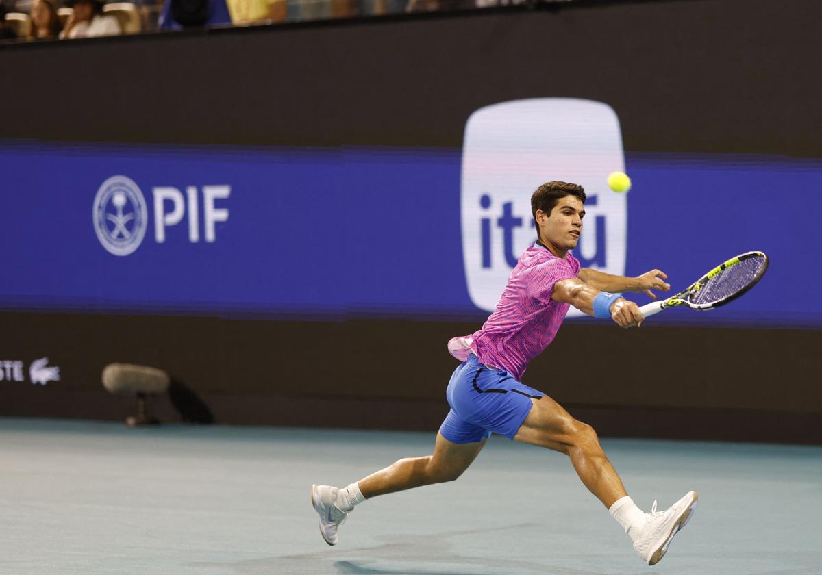 Carlos Alcaraz durante el torneo.