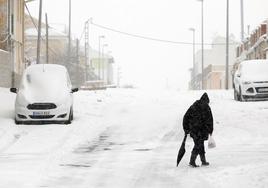 Nieve en la provincia de Castellón, imagen de archivo.