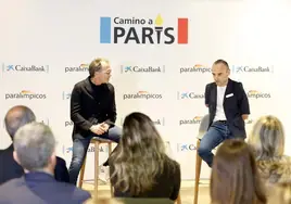 Christian García y Ricardo Ten durante la presentación de «Camino a París»