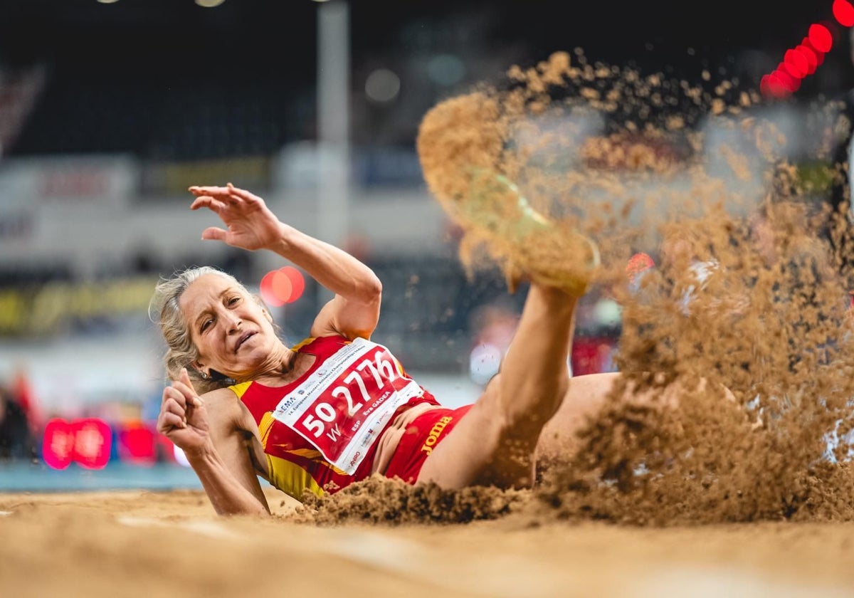 Eva Gadea, en el Campeonato de Europa Master celebrado en Polonia.