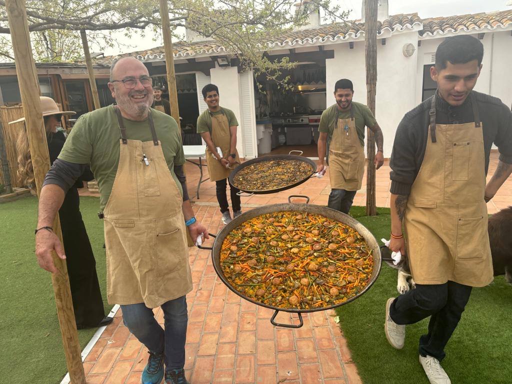 Paellas en la boda de Isabel y Andrés.