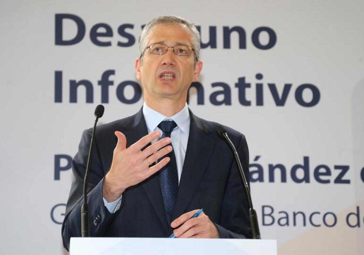 Hernández de Cos, en un acto.