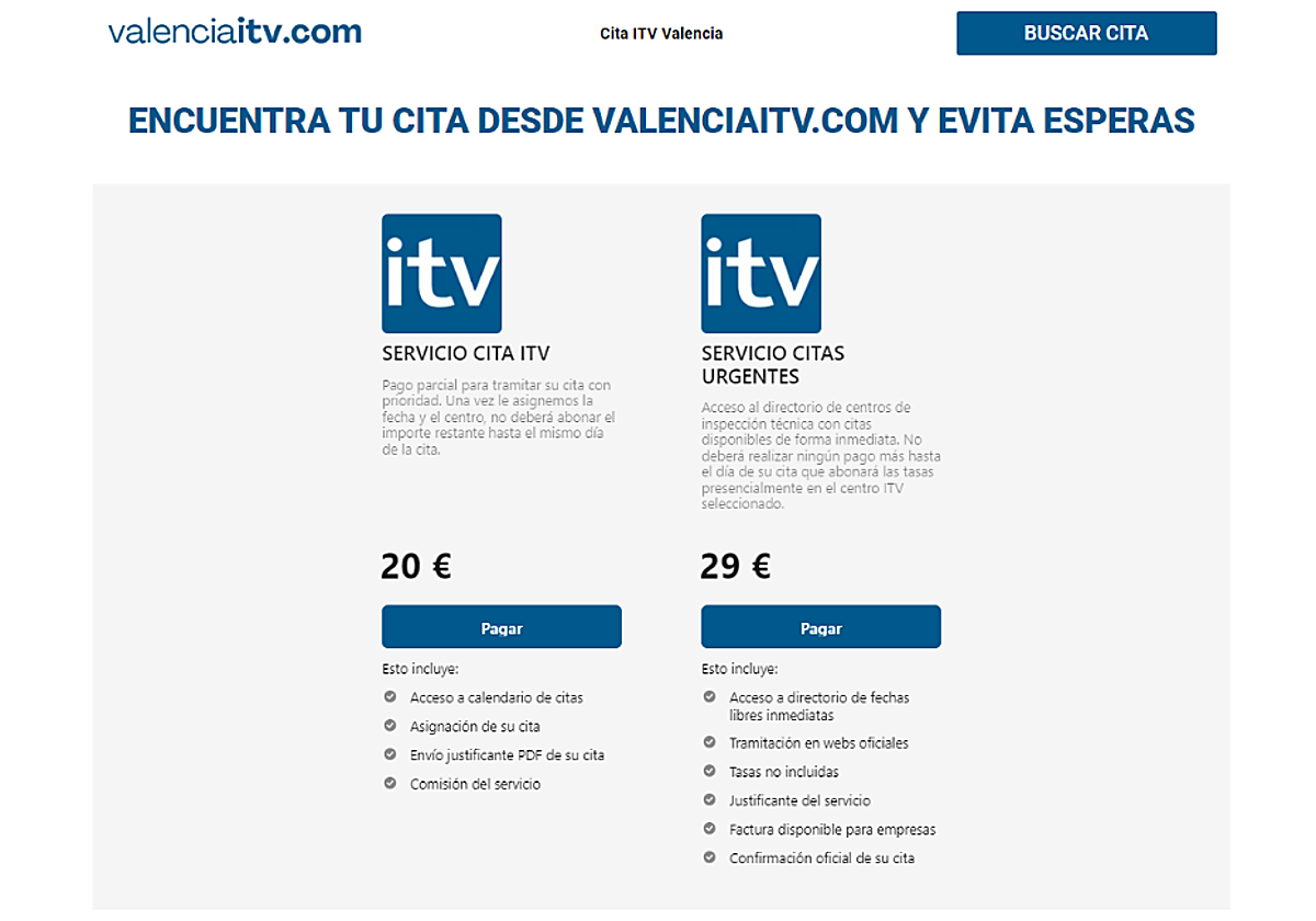 Imagen de la web fraudulenta.