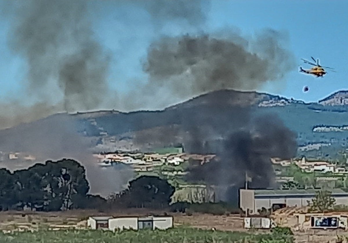 El fuego en el término de Montaverner.