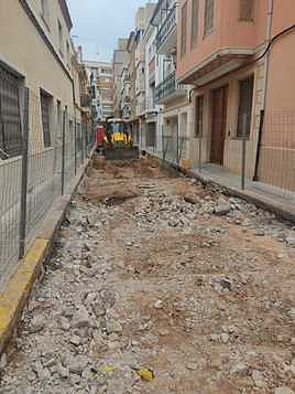 Trabajos en la calle Sant Miquel.