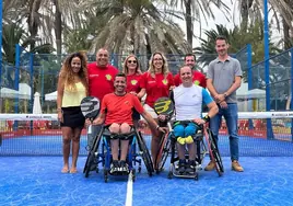 Participantes en la Copa de España de pádel en silla de ruedas.