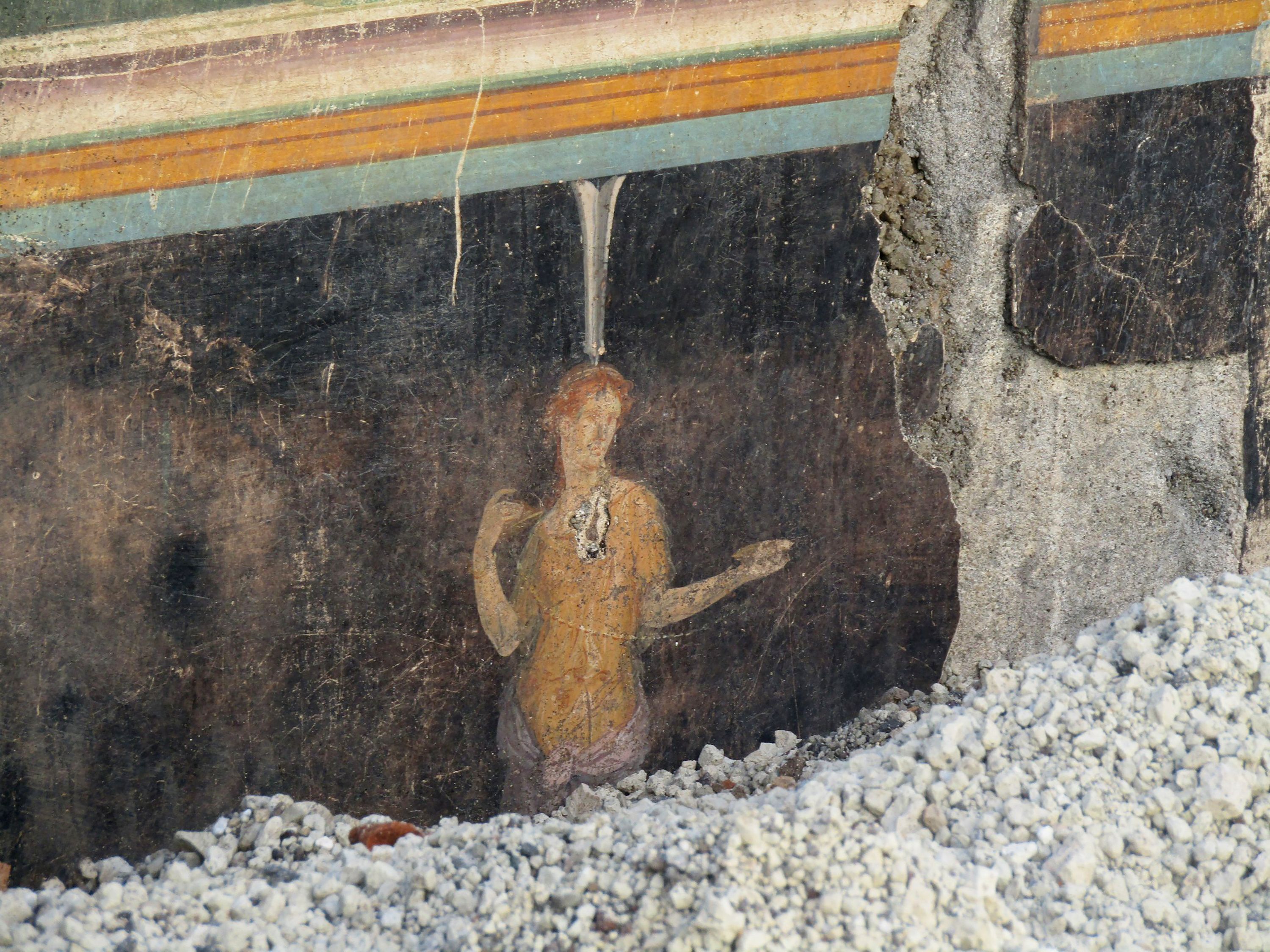 Descubren un lujoso salón de banquetes en Pompeya con frescos sobre la guerra de Troya