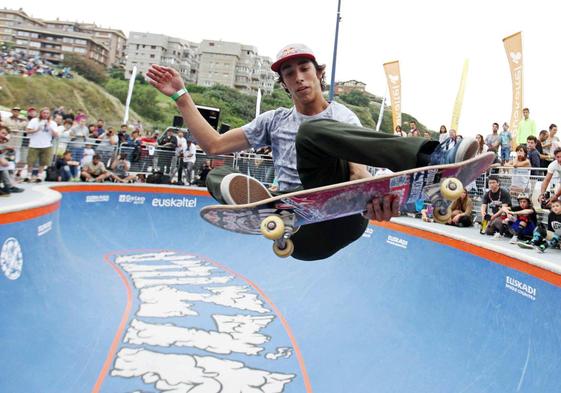 Danny León en una competición en Getxo en el año 2015.