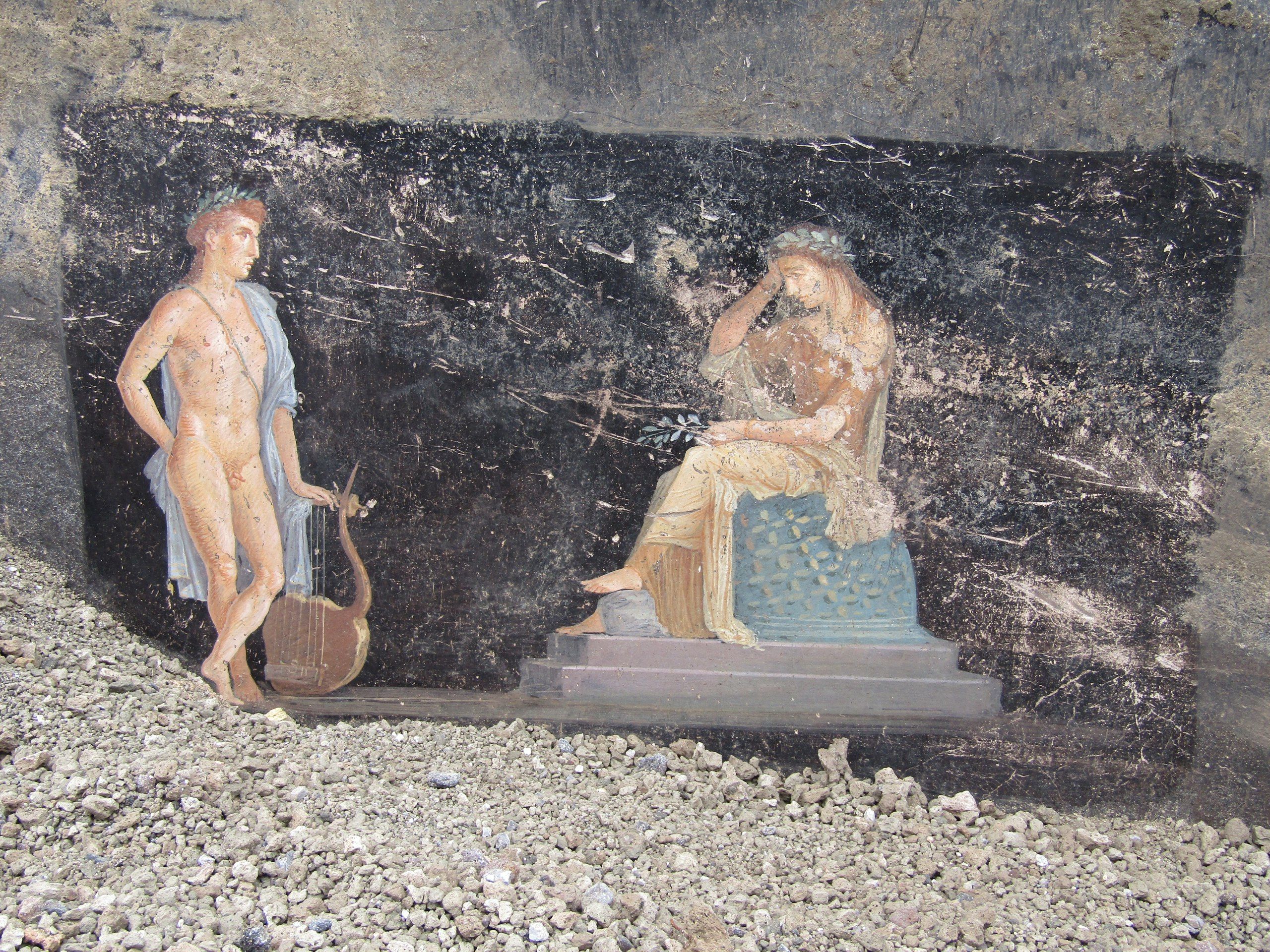 Descubren un lujoso salón de banquetes en Pompeya con frescos sobre la guerra de Troya