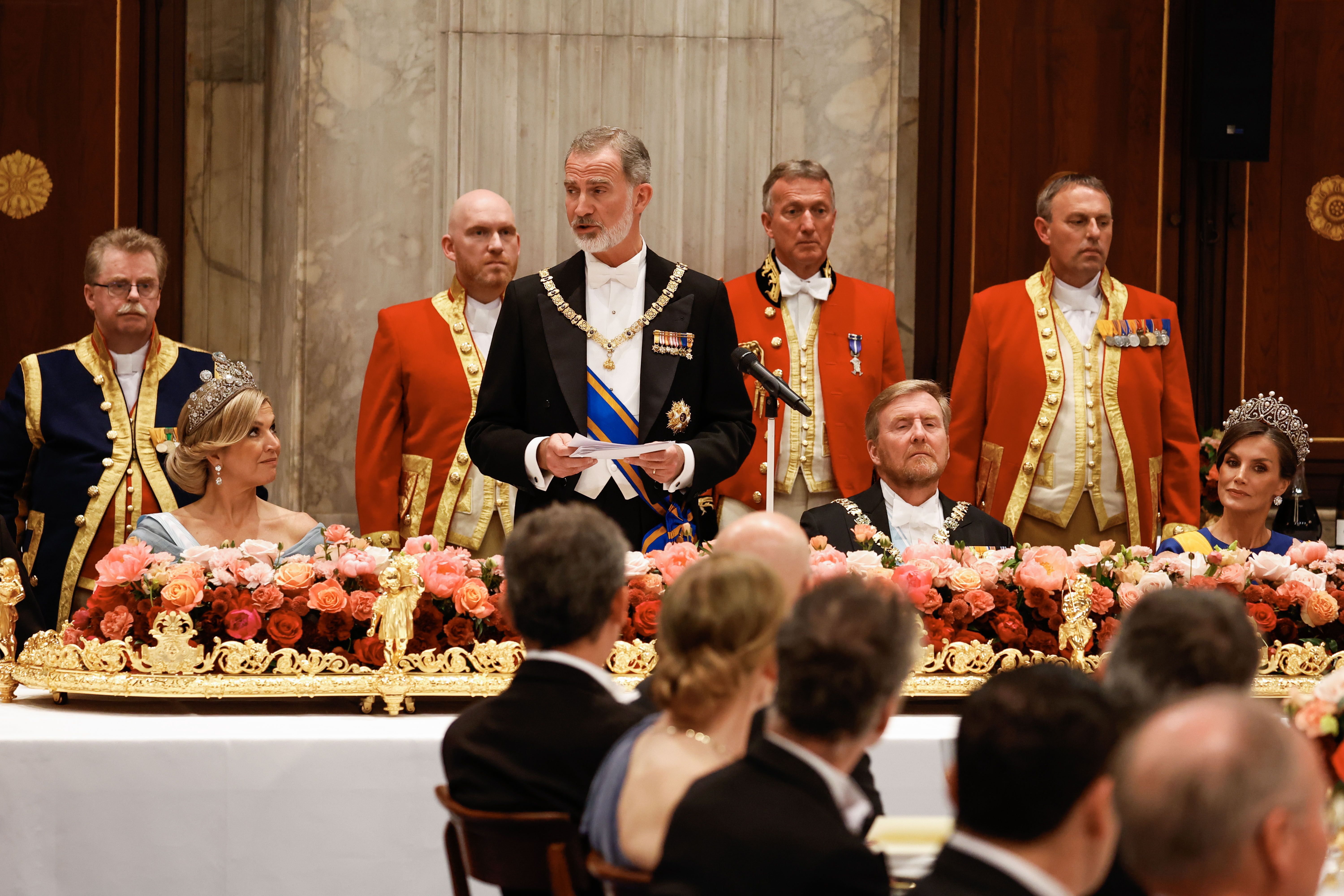 La elegante cena a la que han acudido los Reyes en Países Bajos