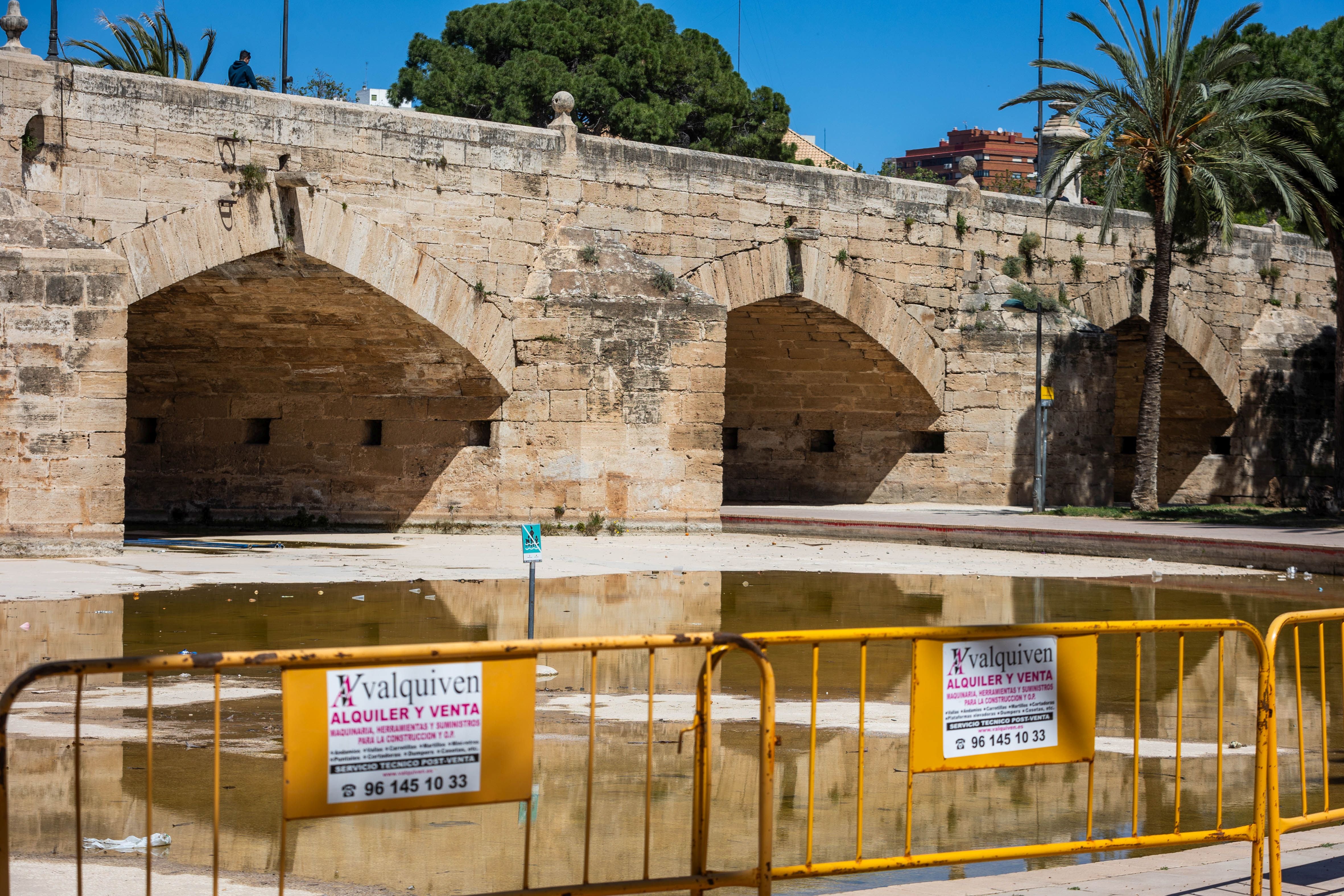 Obras en el antiguo cauce de Valencia