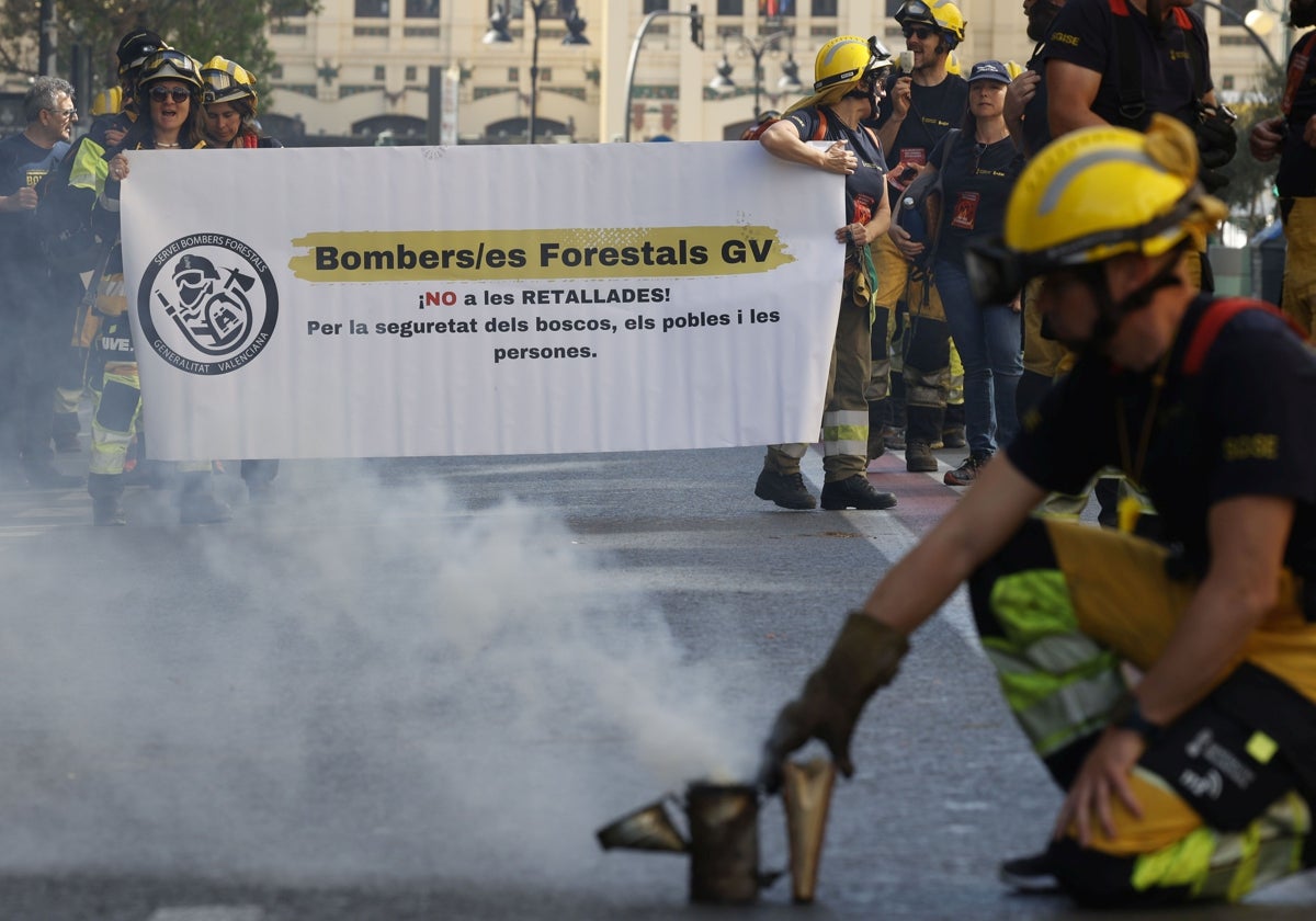 Un momento de la manifestación del martes.