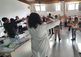 Taller para personas con enfermedades crónicas en el Hospital de Sagunto.