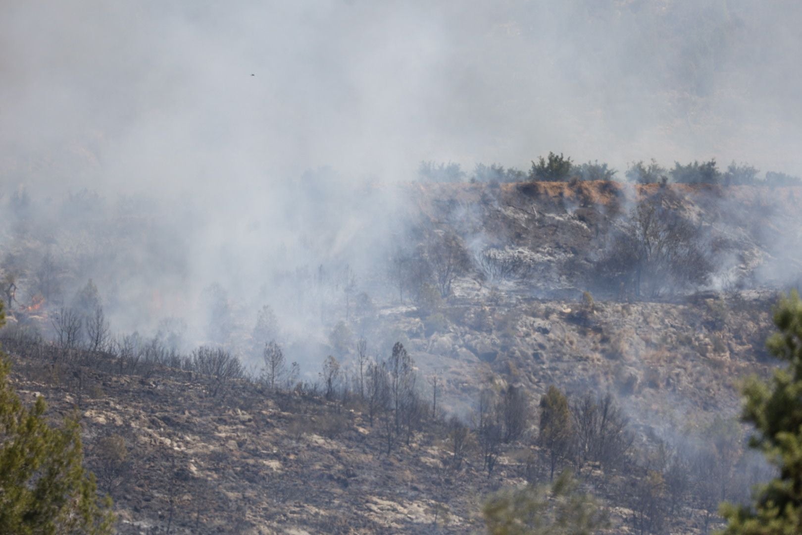 El incendio de Barxeta, en imágenes