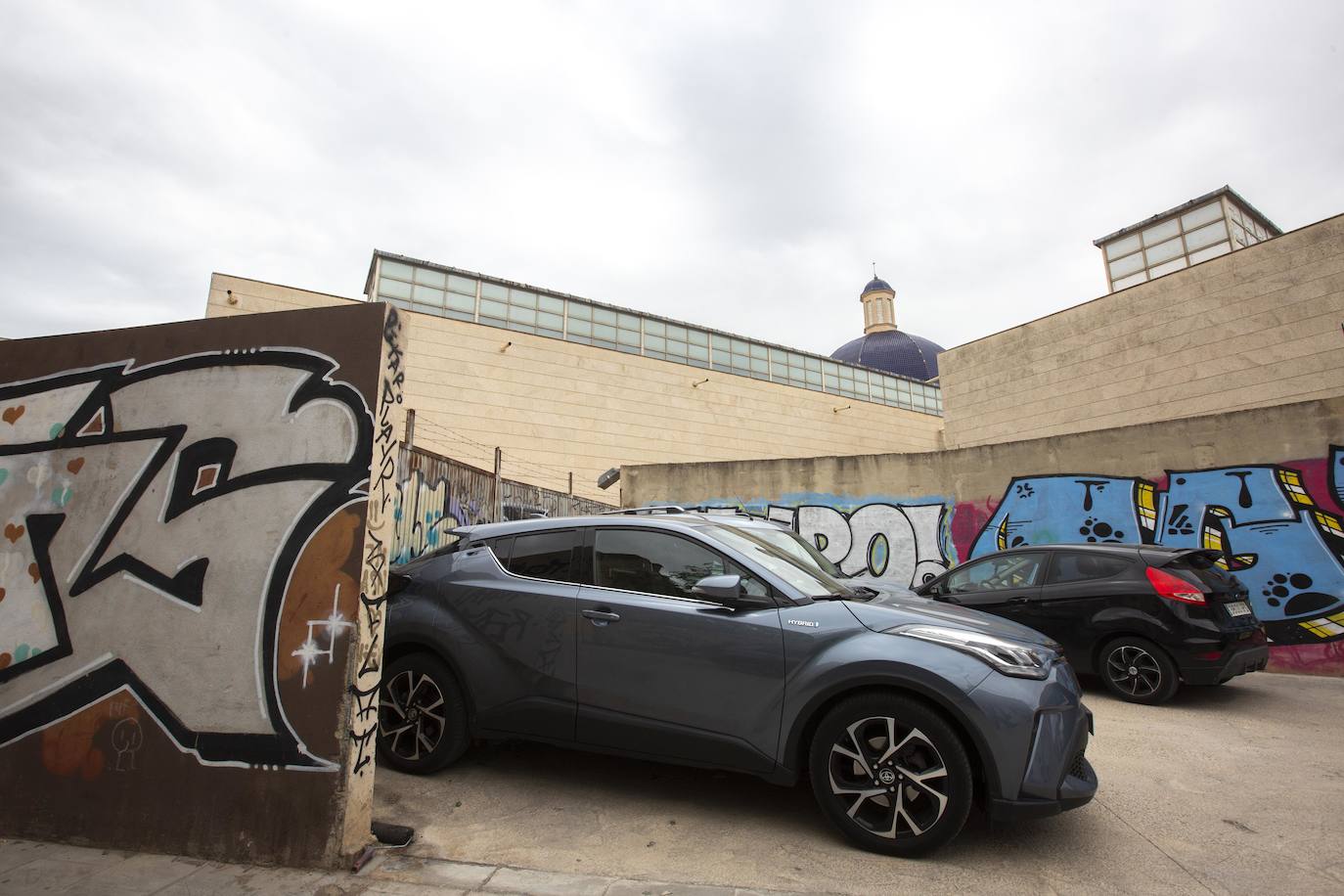 Fotos del Bellas Artes de Valencia, entre contenedores y grafitis