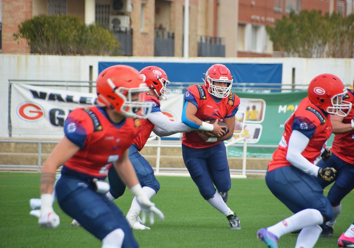 Una acción de un partido de los Valencia Giants.