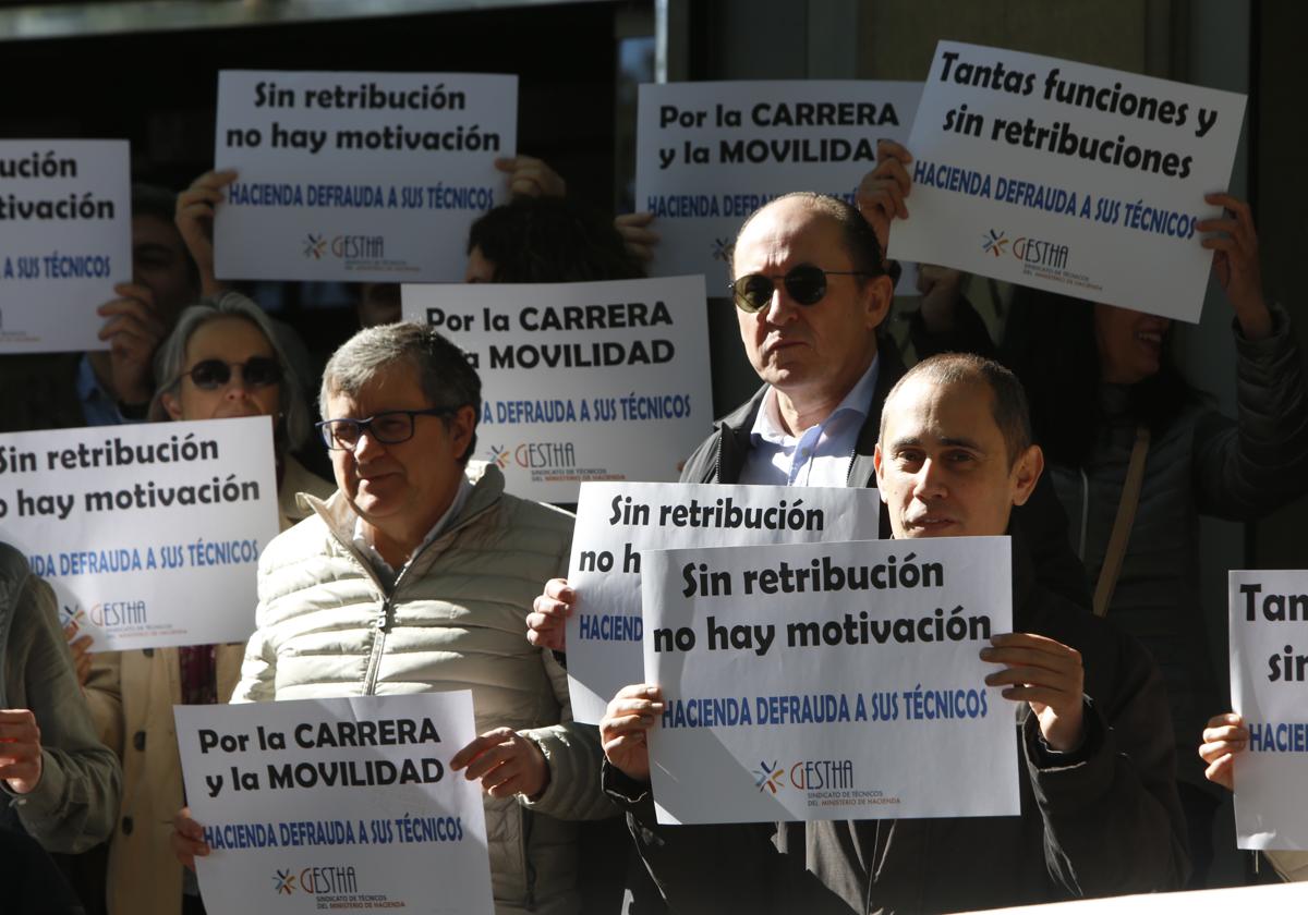 Protesta en Valencia de los técnicos de Hacienda.