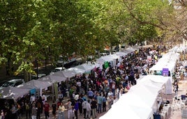 Los diferentes stands que han participado en la Feria ubicada en la Alameda.