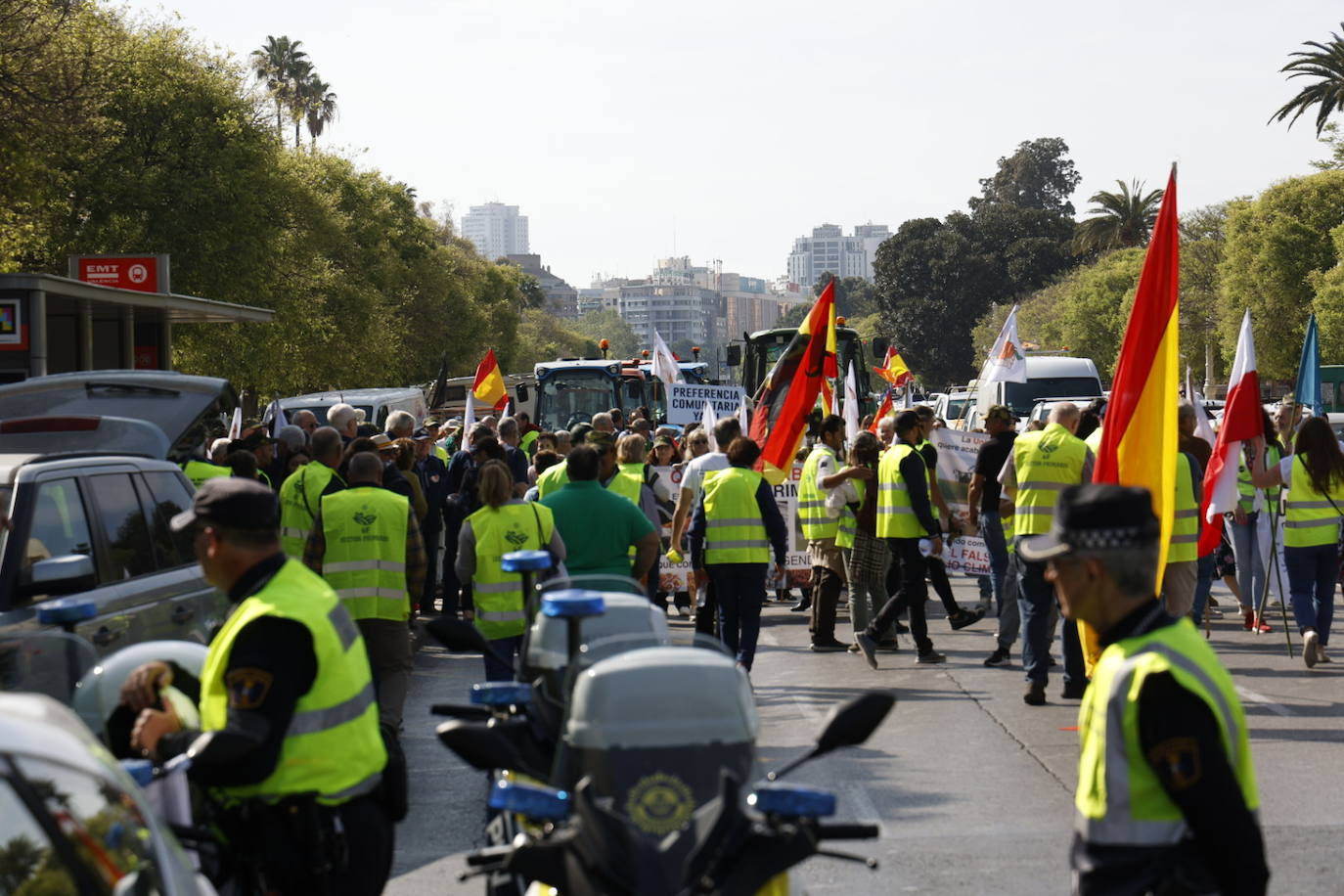 Fotos de la tractorada en Valencia