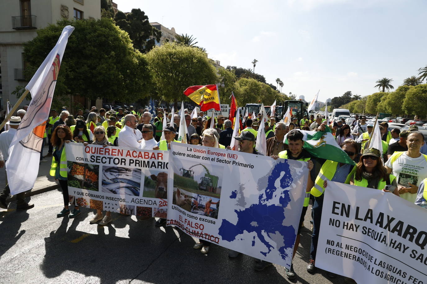 Fotos de la tractorada en Valencia