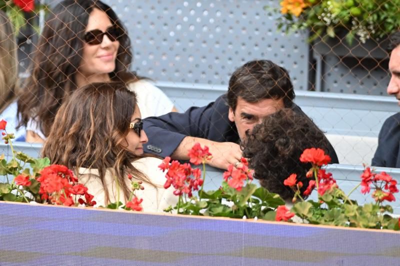 Los VIPs en el palco durante el partido de Nadal en Madrid: la infanta Elena, Alejandro Sanz o Broncano