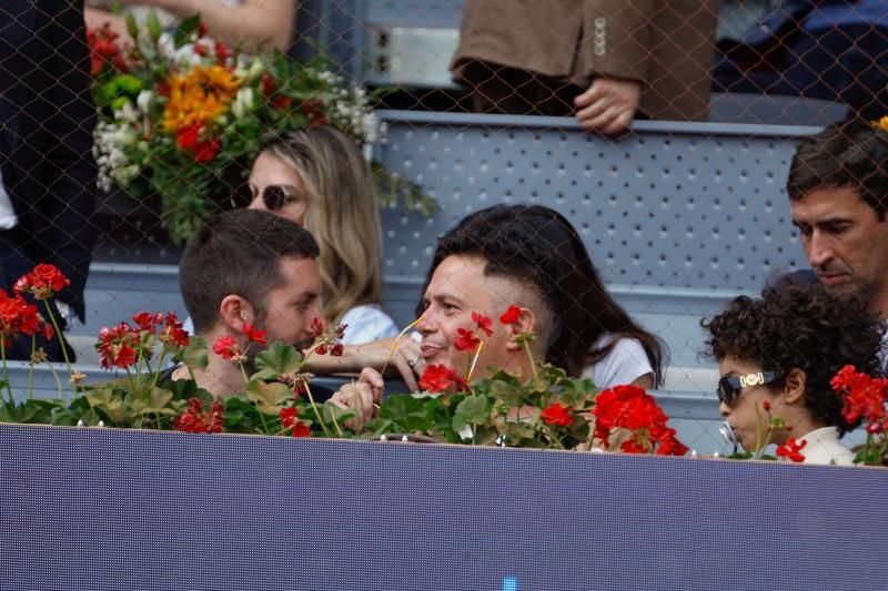 Los VIPs en el palco durante el partido de Nadal en Madrid: la infanta Elena, Alejandro Sanz o Broncano