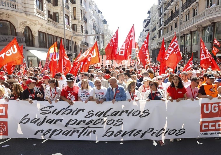 Manifestación del 1 de mayo en Madrid en 2023.