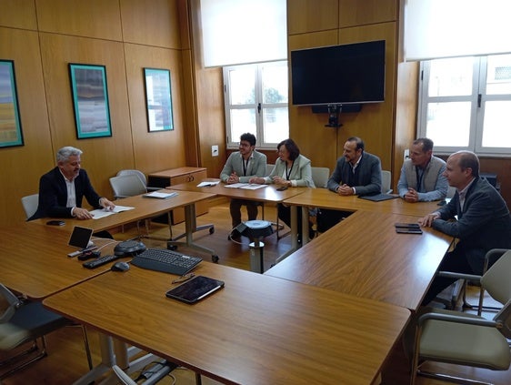 Momento de la reunión en el Ministerio de Transición Ecológica.