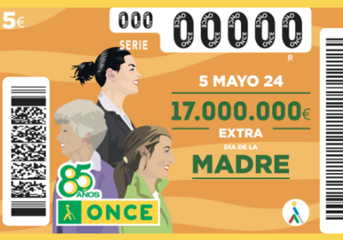 Imagen del Cupón del Extra del Día de la Madre de la ONCE.