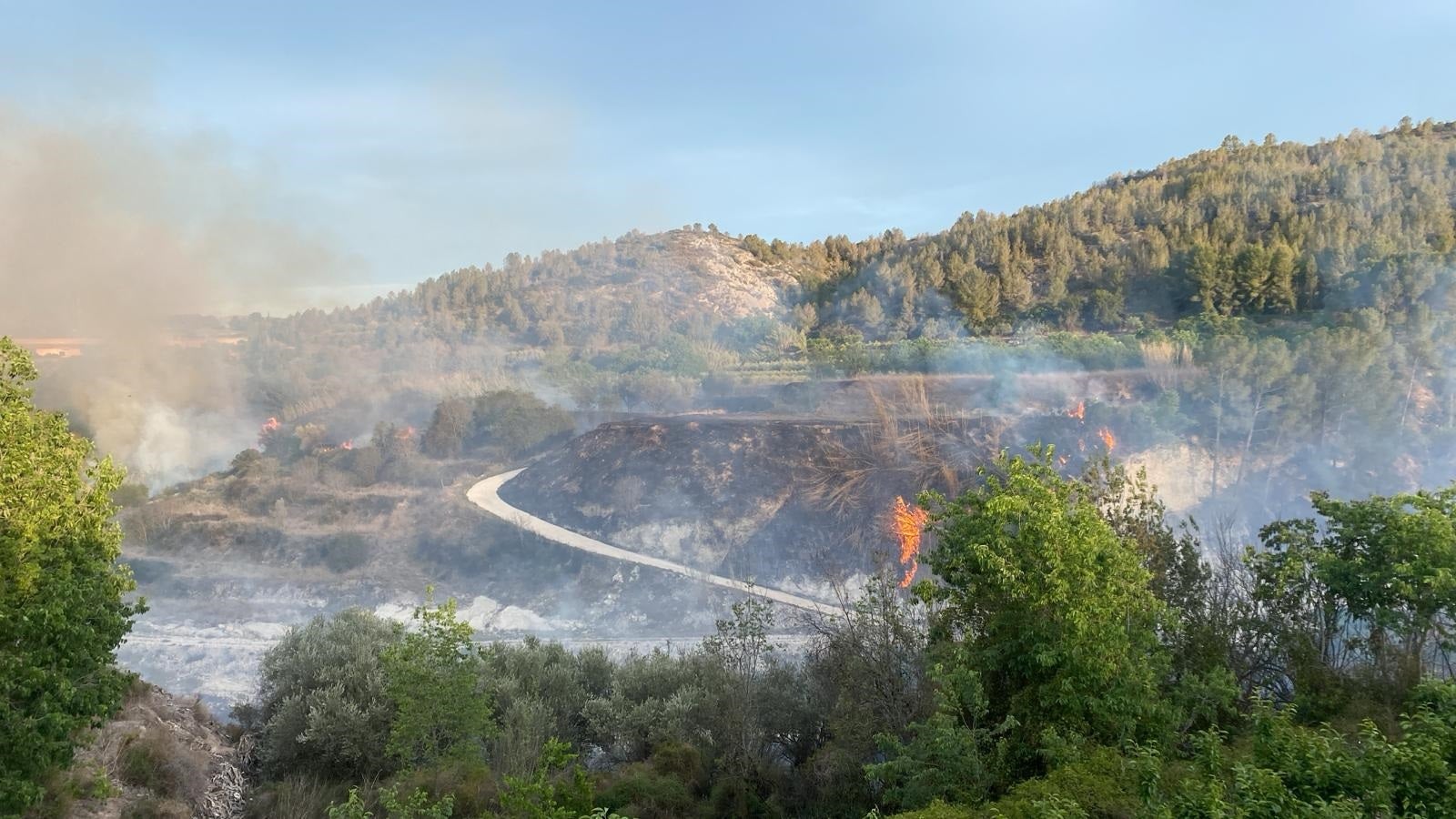 Lugar afectado por el fuego.