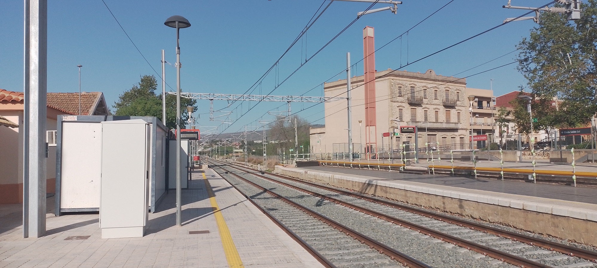 Actual situación de la estación de l'Alcúdia de Crespins.