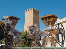 Traslado de las campanas a la iglesia en Almussafes.