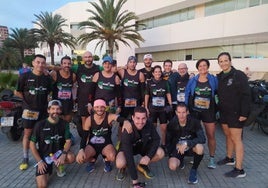 El equipo en la media maratón