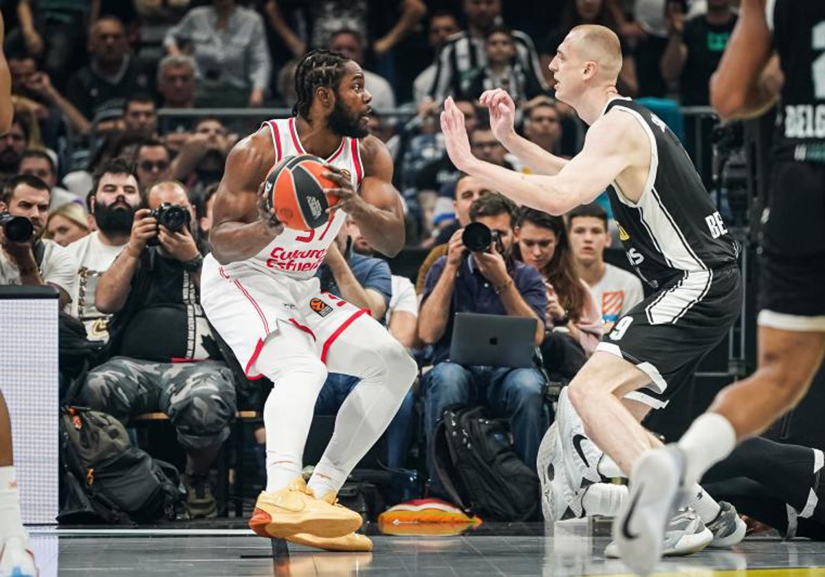 Ojeleye, en un partido de Euroliga de la presete temporada.