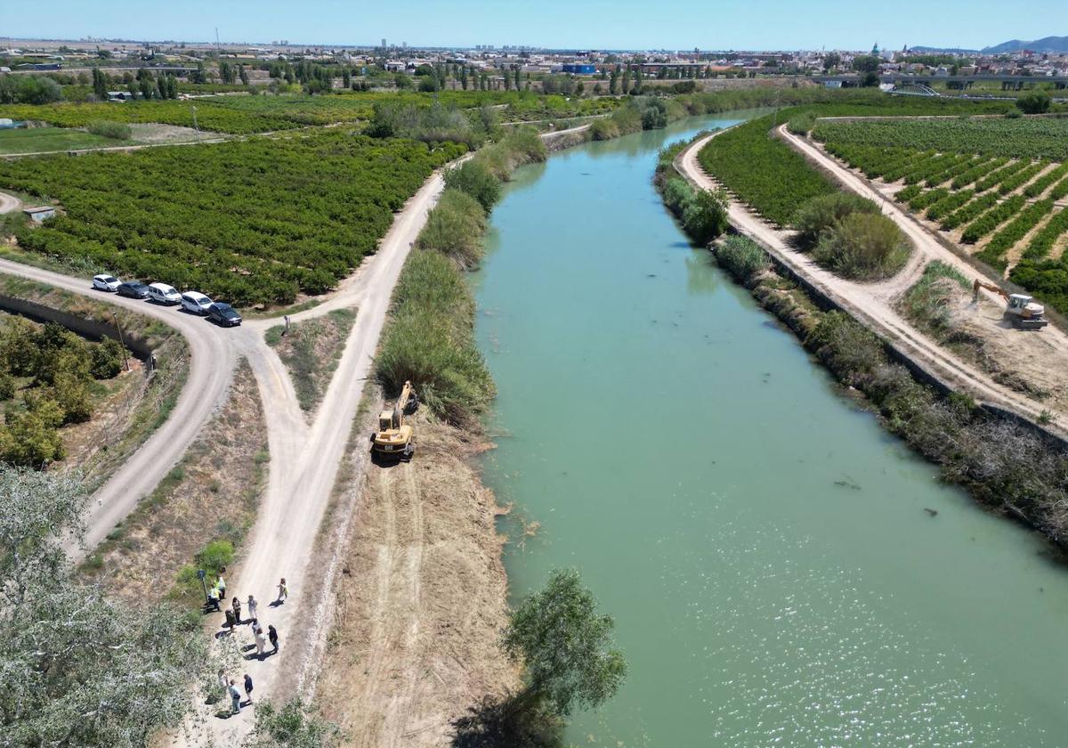 El río Júcar a su paso por la Ribera Baixa.