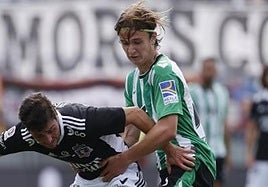 Martí Garreta (derecha), durante su etapa en el Betis.