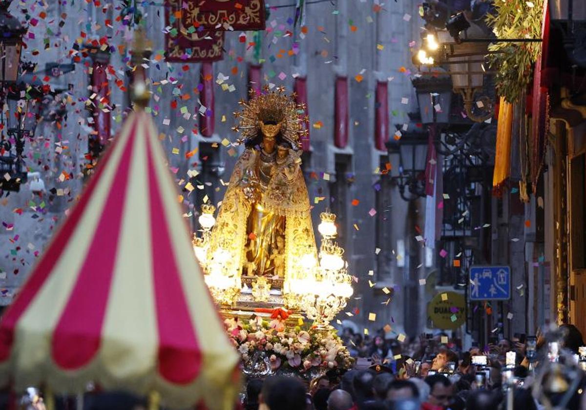 Procesion de la Virgen de los Desamparados en 2023.