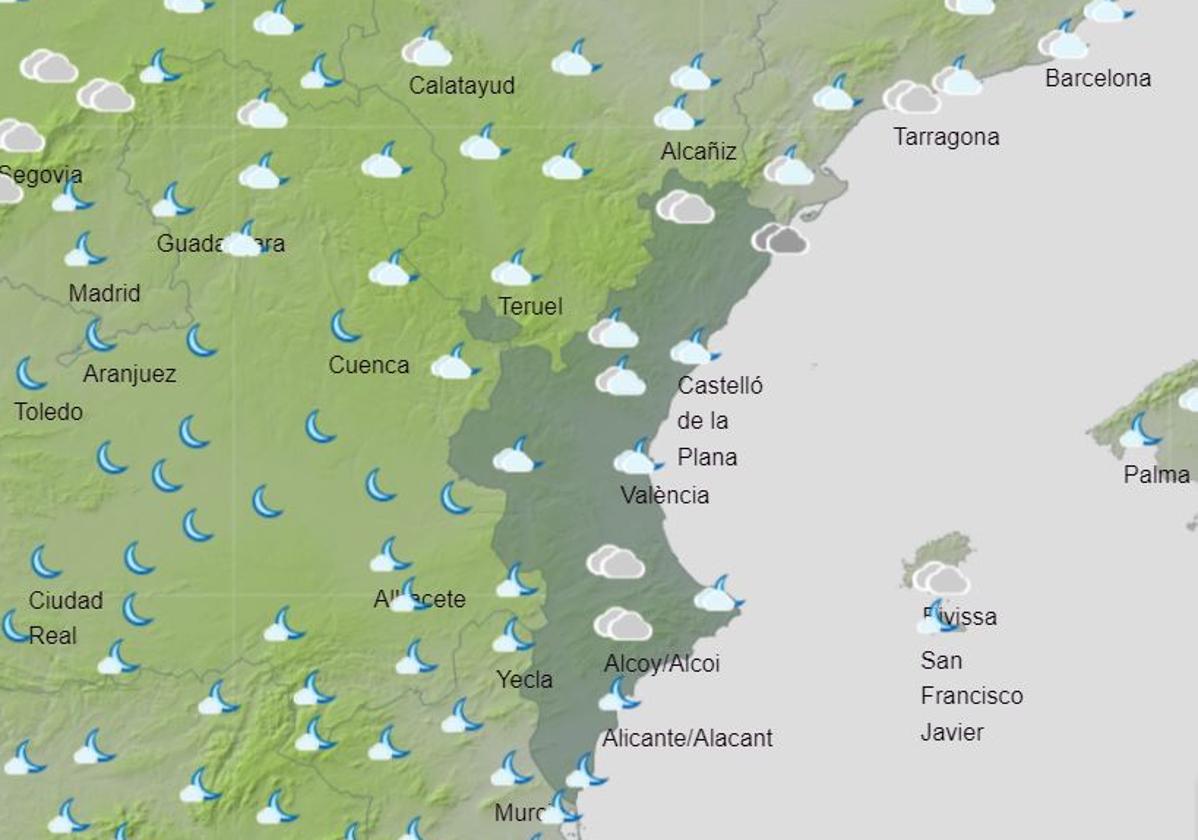 Mapa previsto para el miércoles 15 de mayo.