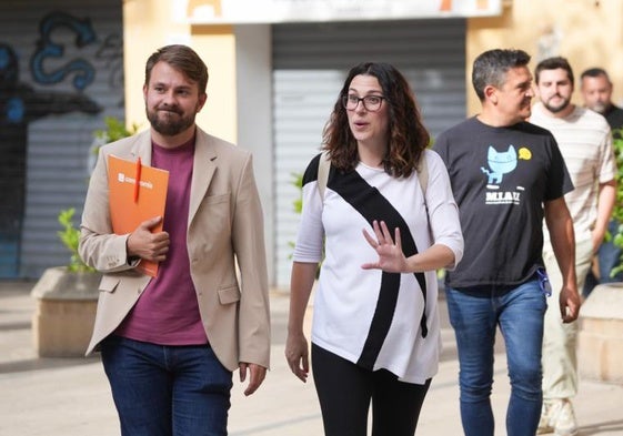 Ibáñez junto a Aitana Mas, y detrás Mulet, el gran referente de Ibáñez, según el PSPV