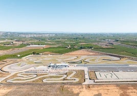 Vista aérea del Aspar Circuit, que acaba de abrir sus puertas en Guadassuar.