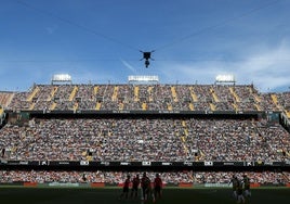 Mestalla, minutos antes del inicio del encuentro ante el Rayo Vallecano.