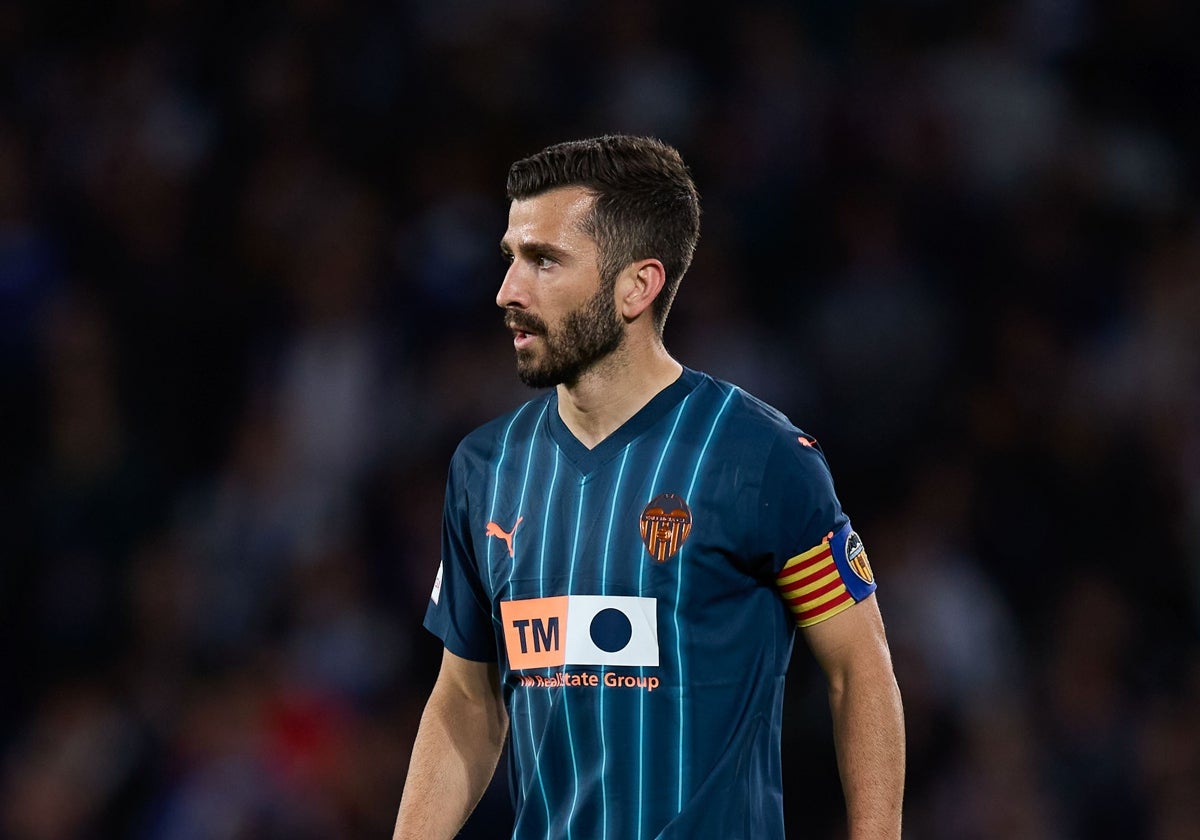 José Gayà, durante el partido en el Reale Arena.