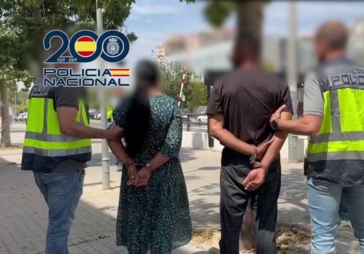 Imágenes de la detención de los presuntos asaltantes.