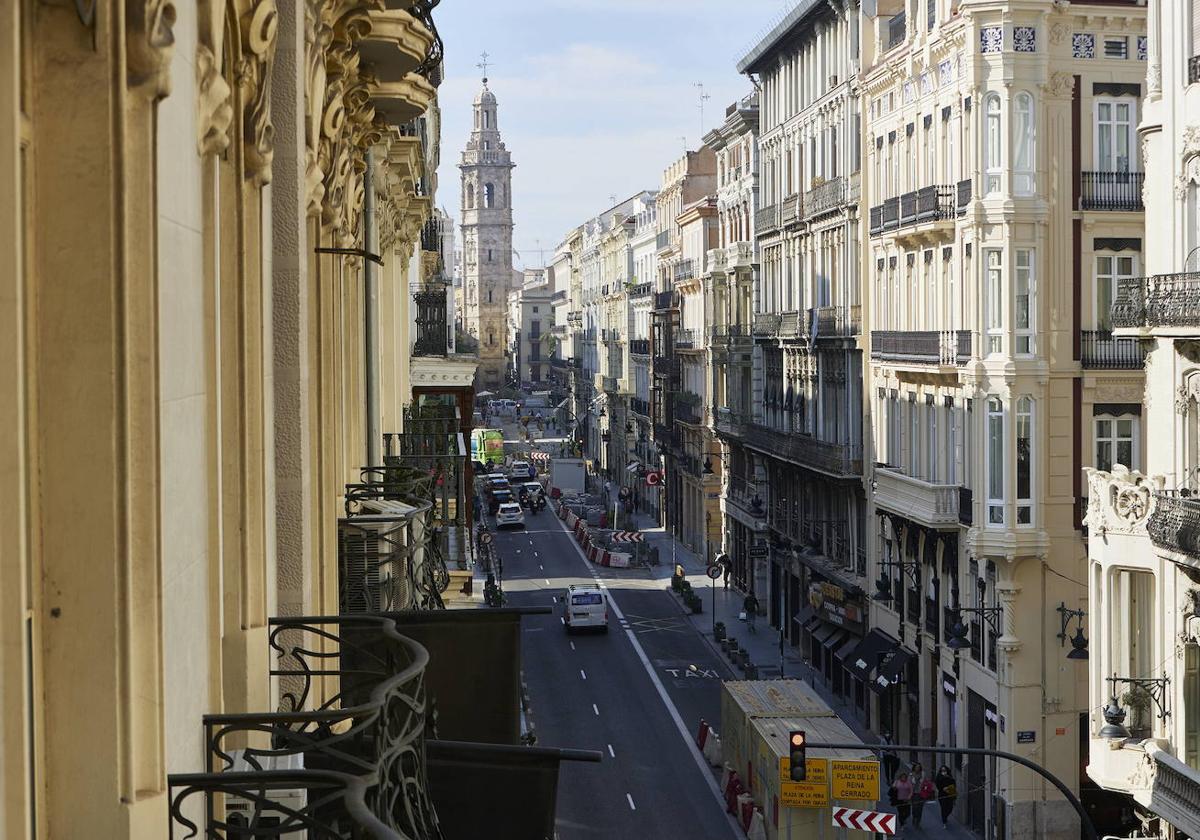 Actual calle de la Paz, antigua calle Peris y Valero de Valencia.