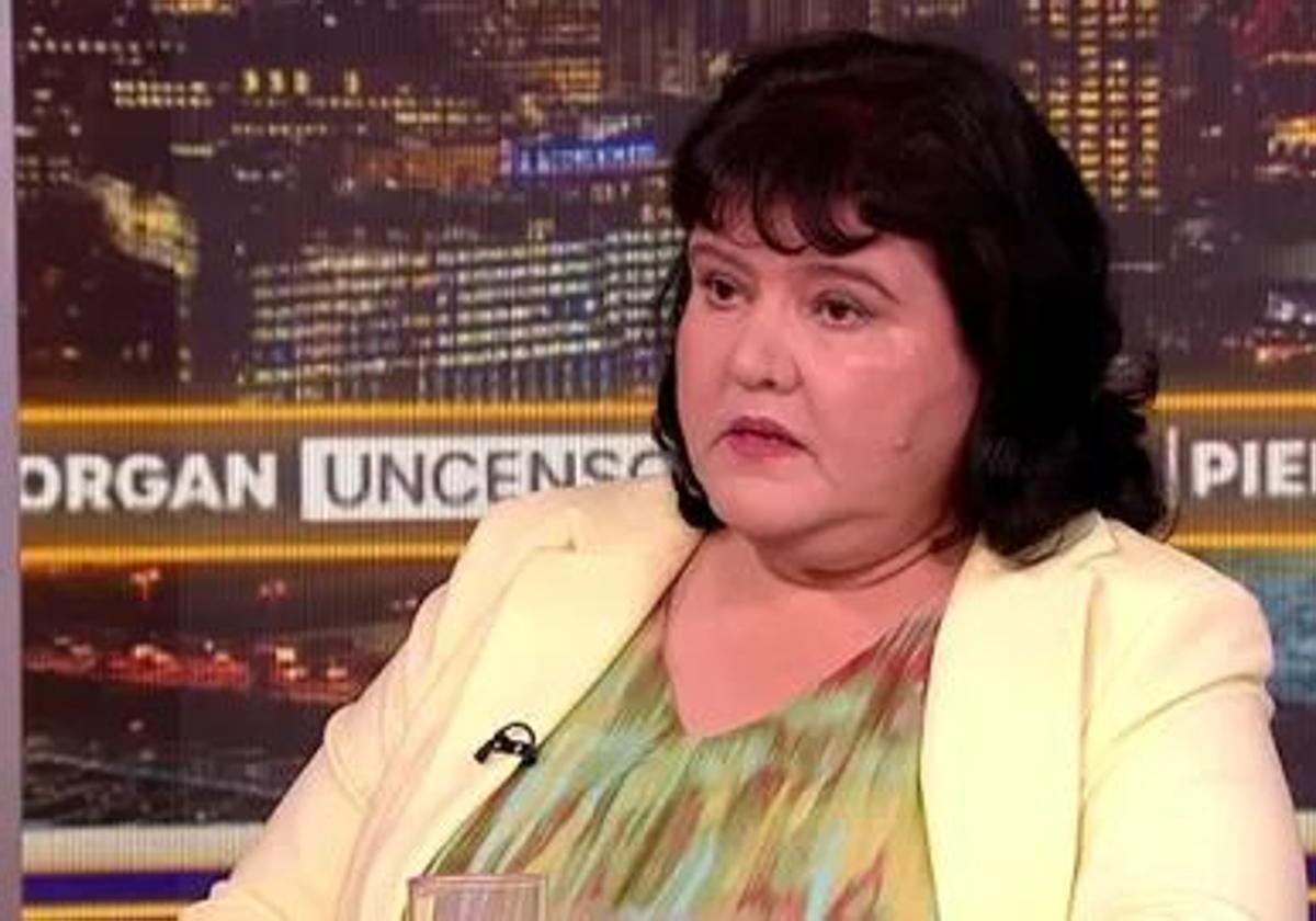 Fiona Harvey en su entrevista en 'Piers Morgan Uncensored'.